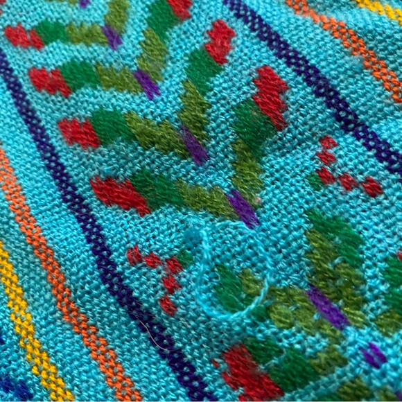 Mexican Artesanía  Colorful Striped Throw Blanket - Picture 9 of 13